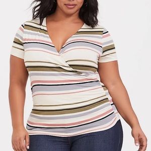 Torrid MultiColored Striped Soft Tee Shirt 4X NWT